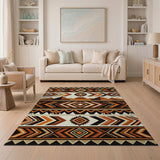 Heritage Tribal Orange Orange Heritage Tribal Geometric Area Rug