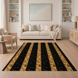 Orange Tribal Stripe Area Rug