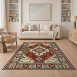Terracotta Medallion Southwestern Area Rug