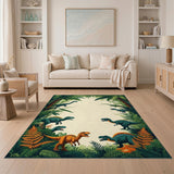 Dinosaur Jungle Kids Washable Area Rug
