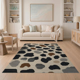 Neutral Cowhide Spot Area Rug