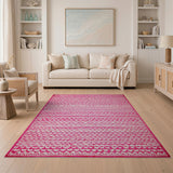 Pink Scallop Wave Area Rug