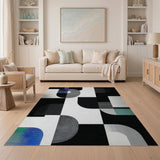 Geometric Modern Multi-color and Patterns Abstract Geometric Multi-Color Area Rug