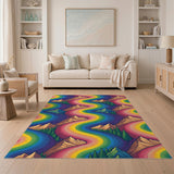 Rainbow Flow Mountain Area Rug