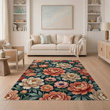 Multi-color and Patterns Blush Peony Floral Area Rug