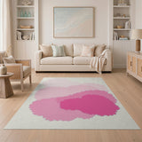 Pink Dreamy Layered Pink Clouds Area Rug