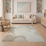 Fluid Neutral Abstract Area Rug
