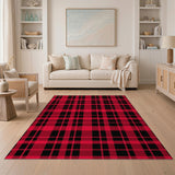Red Black Red Black Buffalo Plaid Area Rug