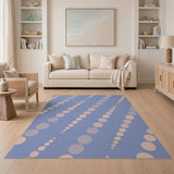 Purple Geometric Bubble Dot Area Rug