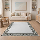 Intricate Geometric Border Area Rug