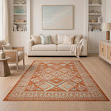 Terracotta Geometric Southwestern Rug