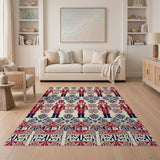 Nutcracker Soldier Holiday Pattern Area Rug