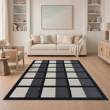 Geometric Modern Black and White Modern Black White Grid Area Rug