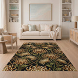 Golden Chrysanthemum Trellis Area Rug