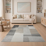 Geometric Modern Grey Modern Abstract Grey Geometric Area Rug