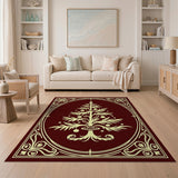 Ornate Christmas Tree Silhouette Area Rug