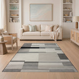 Geometric Modern Geometric Black White Modern Area Rug