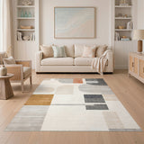 Geometric Modern Geometric Beige Area Rug
