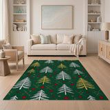 Multi-color and Patterns Festive Christmas Tree Pattern Area Rug
