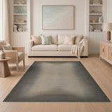 Black White Gradient Dot Geometric Rug