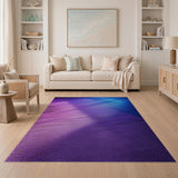 Purple to Blue Ombre Plush Area Rug