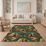 Kids Cartoon Camping Tent Area Rug