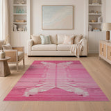 Vibrant Pink Geometric Modern Geometric Modern Area Rug