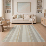 Beige and Neutral Beige Neutral Striped Area Rug