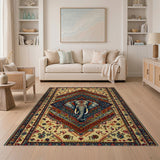 Elephant Medallion Persian Area Rug