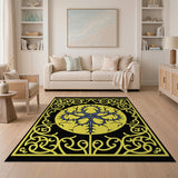 Ornate Yellow Thorn Knot Area Rug