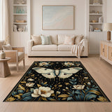 Luna Moth Magnolia Floral Rug