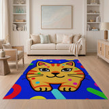 Playful Cartoon Cat Area Rug