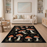 Multi-color and Patterns Whimsical Red Toadstool Mushroom Area Rug
