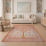 Traditional Persian Vibrant Tree of Life Persian Area Rug