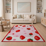 Pixel Strawberry Area Rug