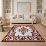Traditional Persian Ornate Red Floral Medallion Persian Rug