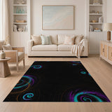 Vibrant Spiral Vortex Multi-Color Area Rug