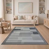 Modern Geometric Black White No. 16 Area Rug