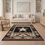 Southwestern White Star Area Rug