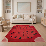Watermelon Slice Tufted Area Rug