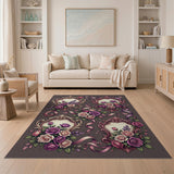 Vintage Ornate Rose Frame Area Rug