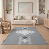Southwestern Grey Southwestern Diamond Geometric Rug