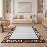 Traditional Persian Elegant Gold Ornate Border Area Rug