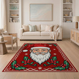 Jolly Santa Claus Cartoon Area Rug