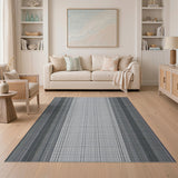 Bold Black and White Bold Black White Vertical Stripe Rug