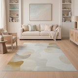 Beige and Neutral Abstract Beige Neutral Area Rug
