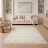 Beige Geometric Modern No. 5 Area Rug