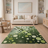 Ombre Green Geometric Dot Area Rug