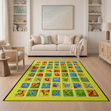 Vibrant ABC Alphabet Kids Learning Rug