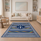 Coastal Kayak Rainbow Wave Area Rug